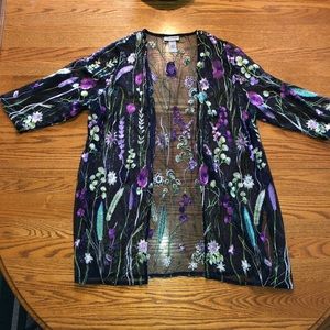 New Floral embroidered cardigan size XL